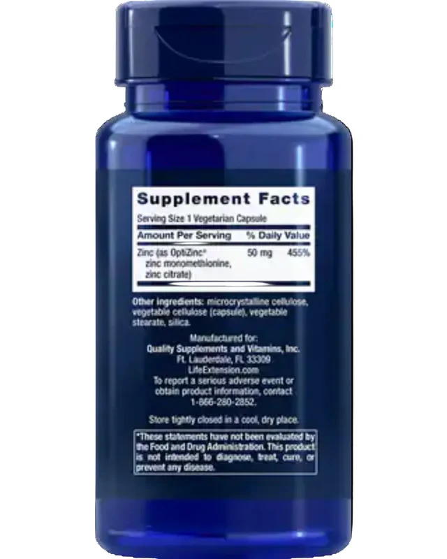 Zinc Caps | 50 mg, 90 vegetarian capsules