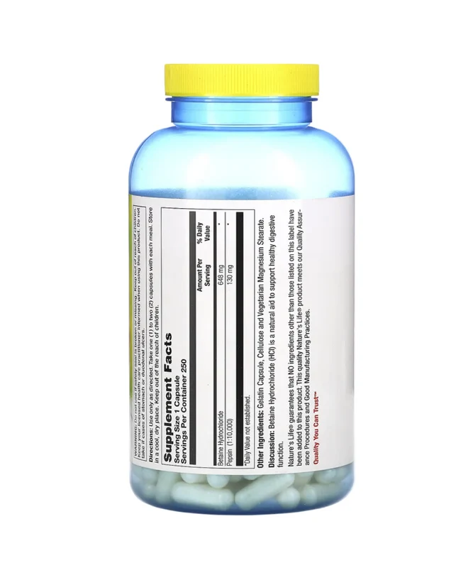 Betaine HCL 250 caps