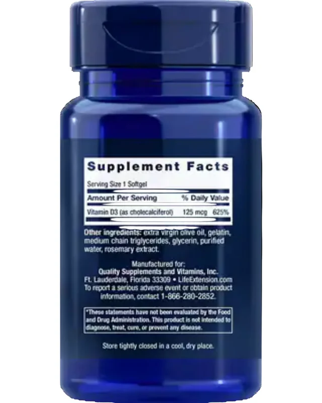 Life Extension Vitamin D3 5000 iu