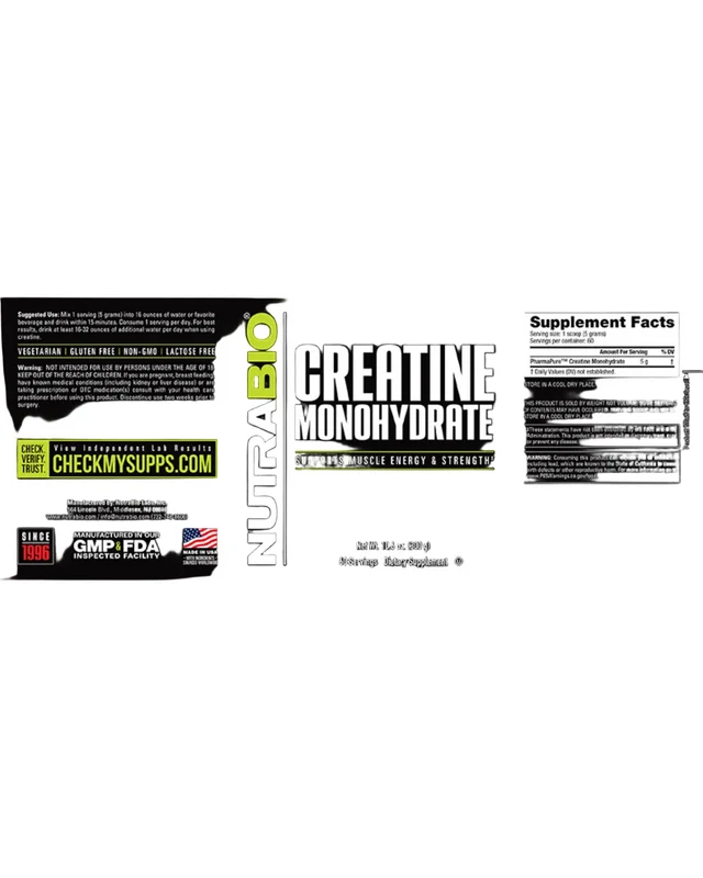 Creatine Monohydrate (Nutrabio)