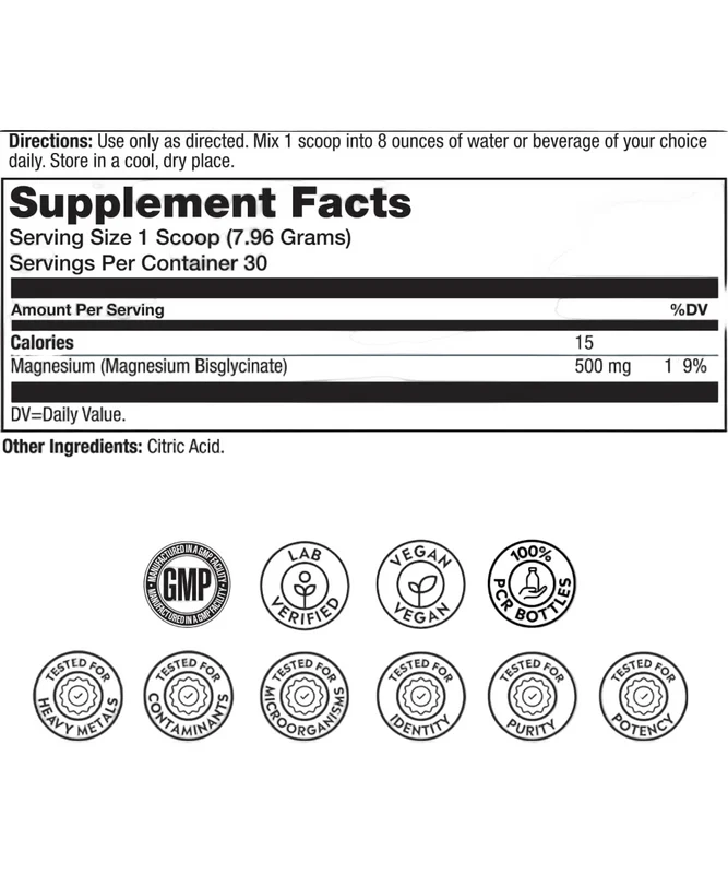 Extra Strength Magnesium Glycinate Powder