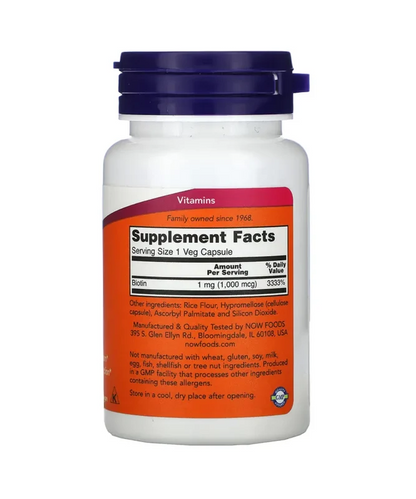 Biotin 1000mcg 100caps