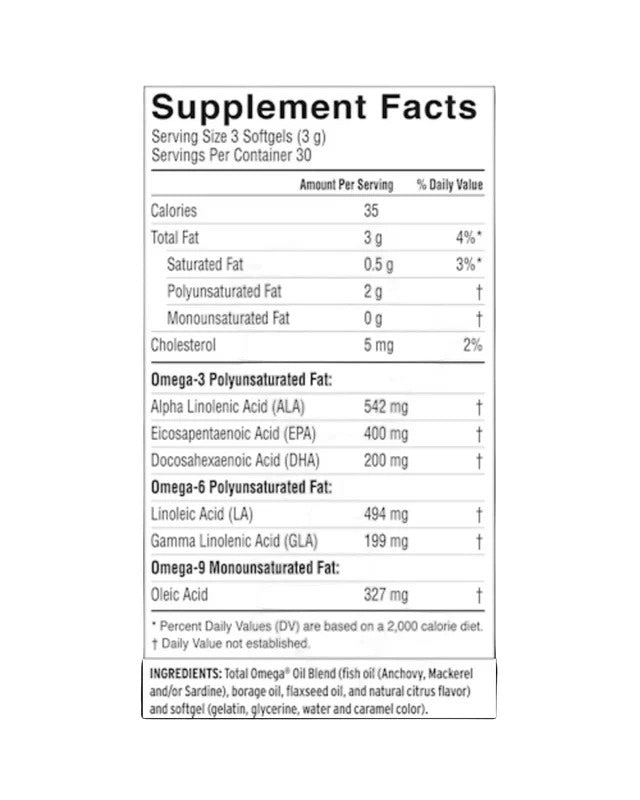 Total Omega 3,6,9 fatty acids