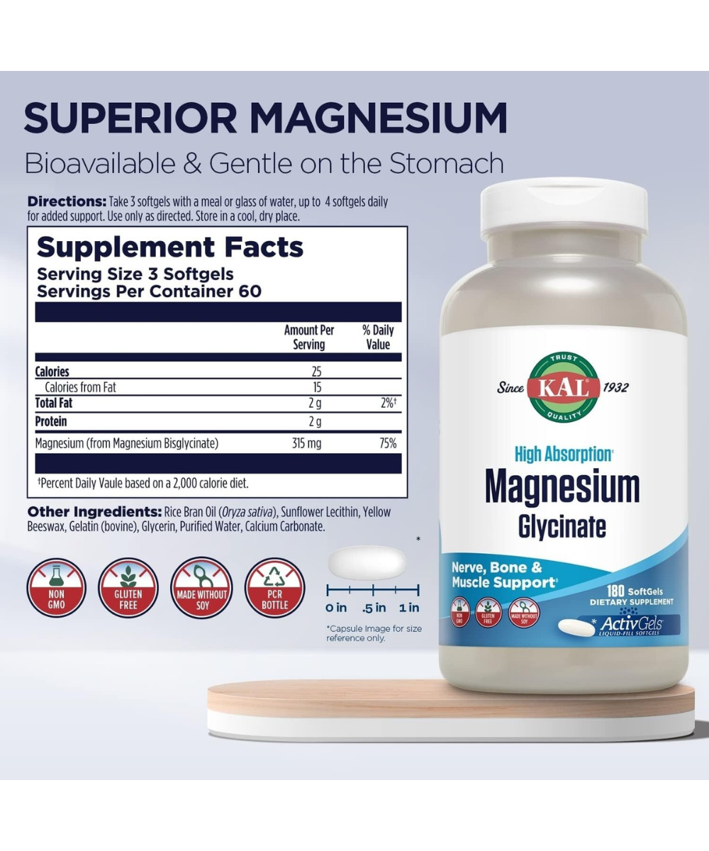 Magnesium Glycinate 180 softgels