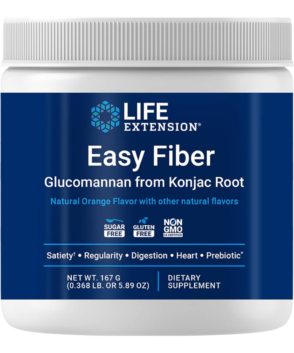 Easy Fiber Glucomannan from Konjac Root (orange flavored)