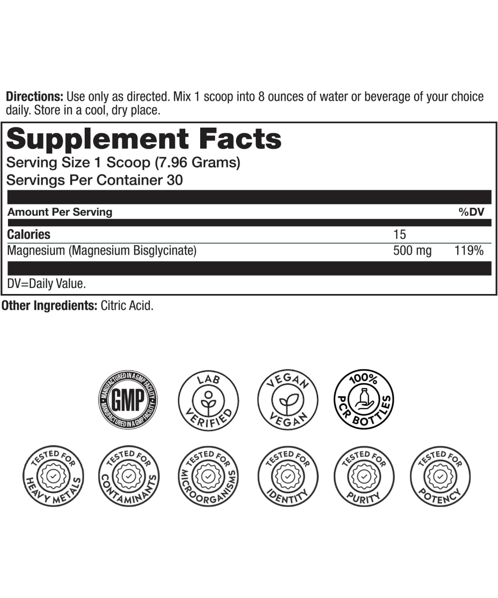 Extra Strength Magnesium Glycinate Powder