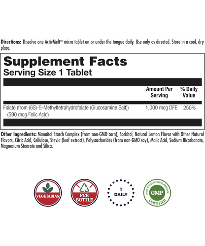 Methyl Folate 1000mcg