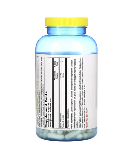 Betaine HCL 250 caps