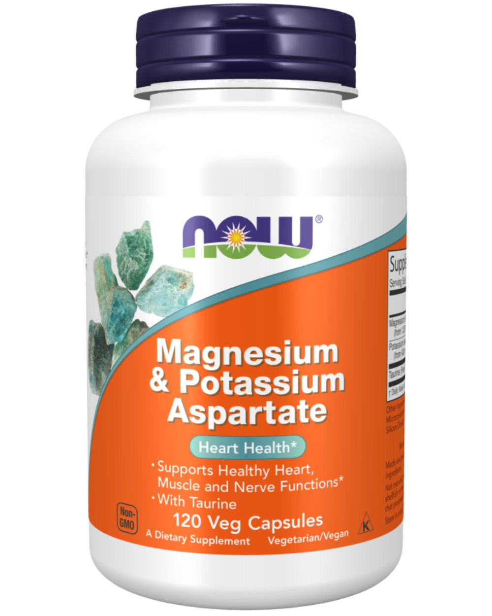 Now Mag/Potassium aspartate 120 v caps
