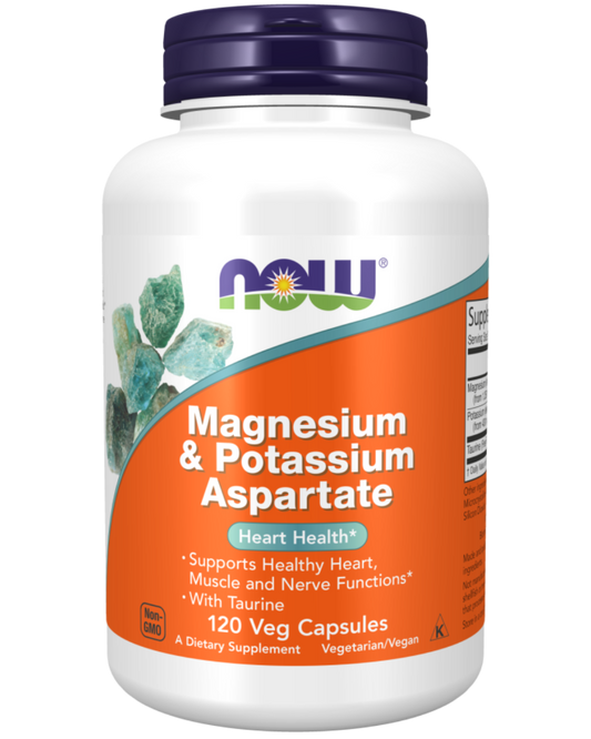 Now Mag/Potassium aspartate 120 v caps