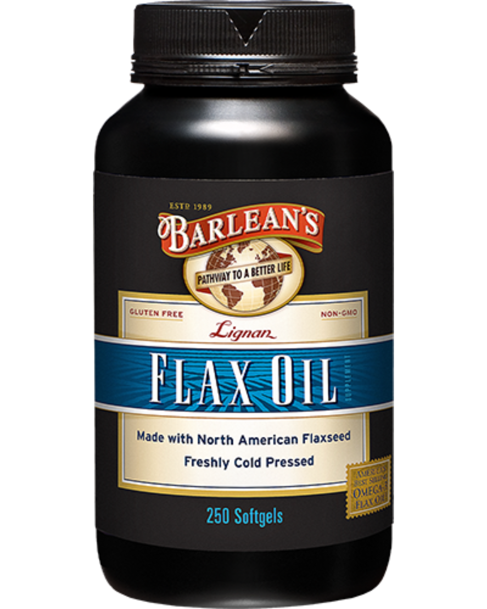 Barlean 250ct high Lignan Flax Caps