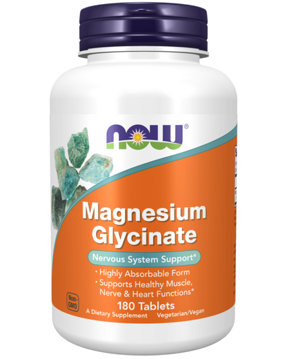 Magnesium Glycinate 180 Tablets (NOW)